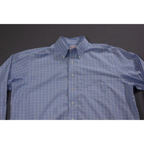 Brooks Brothers Mens Madison Non Iron Supima Cotton Plaid Dress Shirt 17  - 36 - Picture 2 of 9